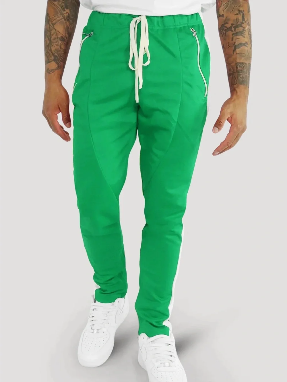 JACKSON‎ Green Side Stripe Drawstring Track Pants Size Large